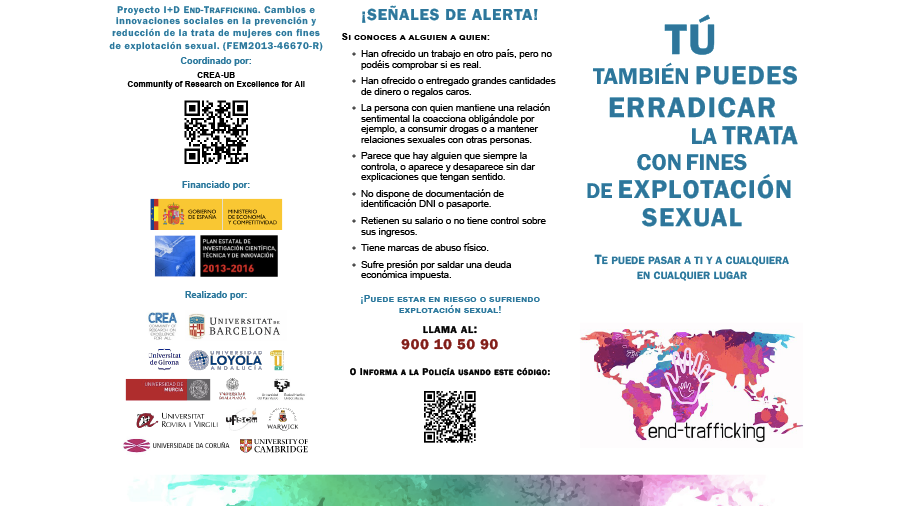 18 de octubre, Día Europeo contra la trata de personas. Claves del I+D END-TRAFFICKING para prevenir la trata.