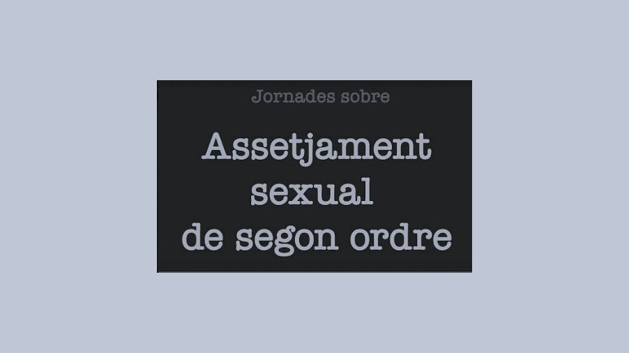 Jornades sobre l’Assetjament Sexual de Segon Ordre (19 i 20 de desembre)